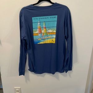 Long sleeve Blue Southern Tide T-shirt EUC
